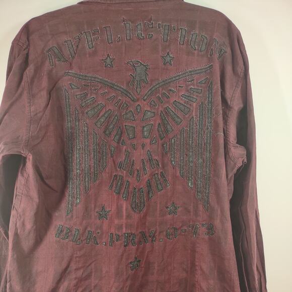 Affliction Black Premium Button Down Long Sleeve Shirt, Size 2 XL - Picture 4 of 8